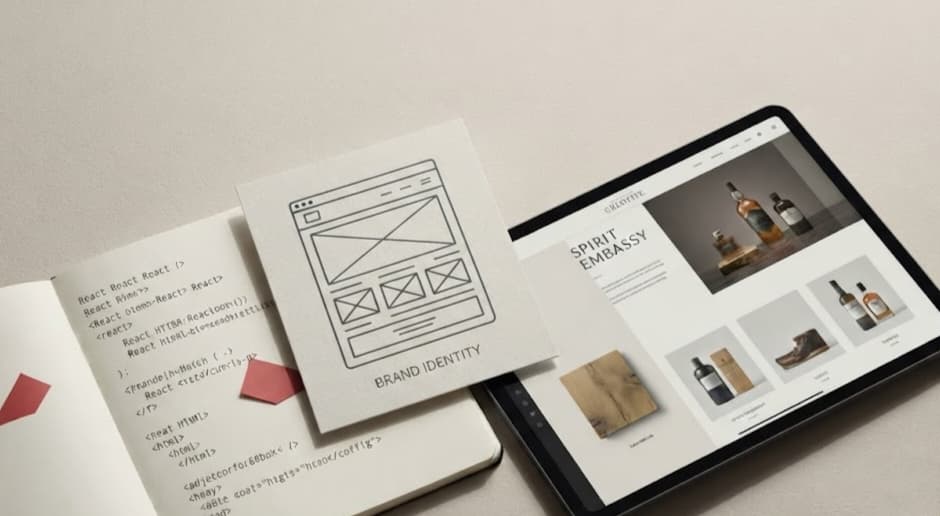 Brand work on a desk